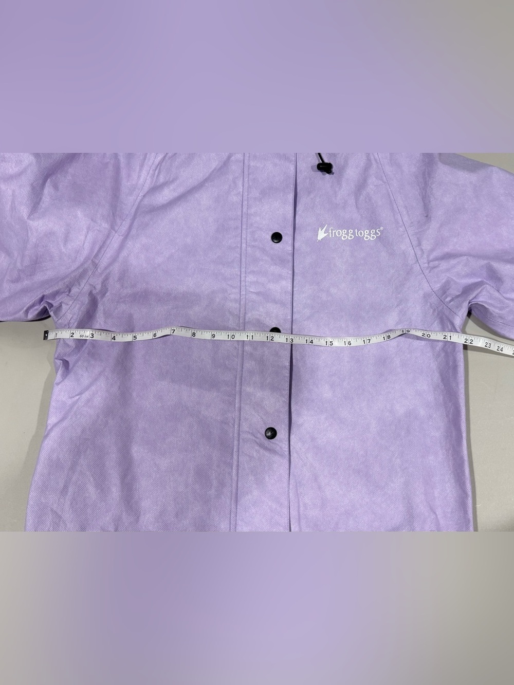 Women’s FROGG TOGGS Pro Action waterproof hooded lavender jacket. Size Small - Picture 9 of 9
